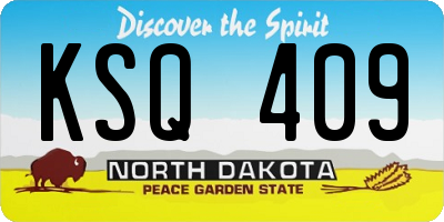 ND license plate KSQ409