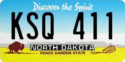 ND license plate KSQ411