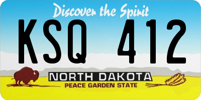 ND license plate KSQ412