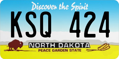 ND license plate KSQ424