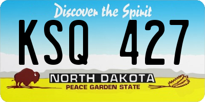 ND license plate KSQ427