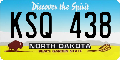 ND license plate KSQ438