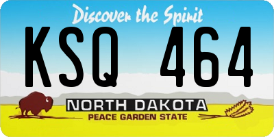 ND license plate KSQ464