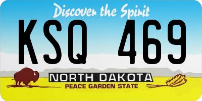 ND license plate KSQ469