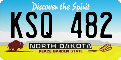 ND license plate KSQ482