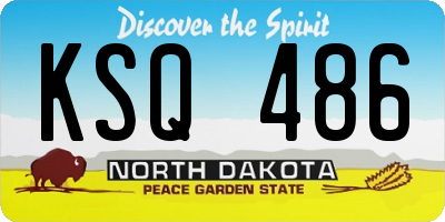 ND license plate KSQ486