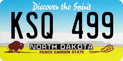 ND license plate KSQ499