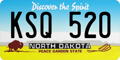 ND license plate KSQ520