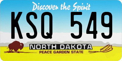 ND license plate KSQ549