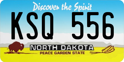 ND license plate KSQ556