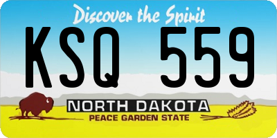 ND license plate KSQ559
