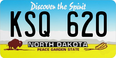 ND license plate KSQ620