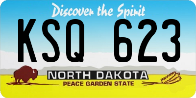 ND license plate KSQ623