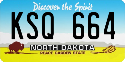 ND license plate KSQ664