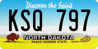 ND license plate KSQ797
