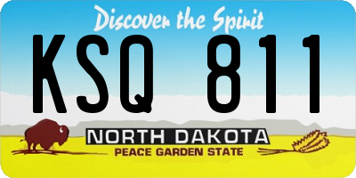 ND license plate KSQ811