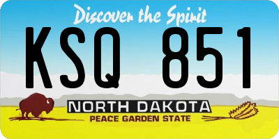 ND license plate KSQ851