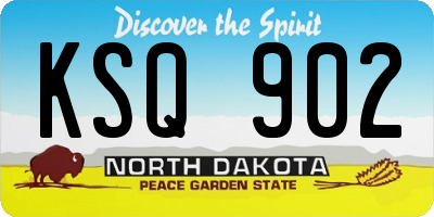 ND license plate KSQ902
