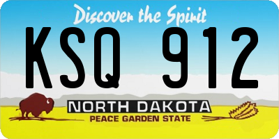ND license plate KSQ912