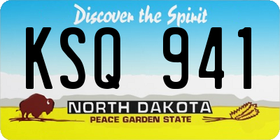 ND license plate KSQ941