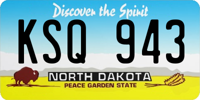 ND license plate KSQ943