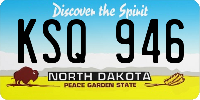 ND license plate KSQ946