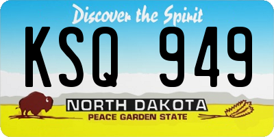 ND license plate KSQ949