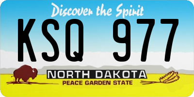 ND license plate KSQ977
