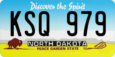 ND license plate KSQ979