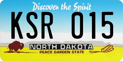 ND license plate KSR015