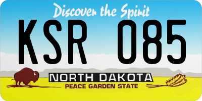 ND license plate KSR085