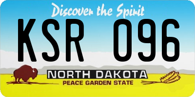 ND license plate KSR096