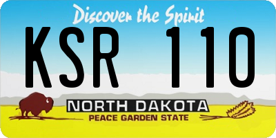 ND license plate KSR110