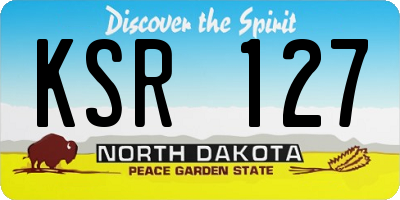 ND license plate KSR127