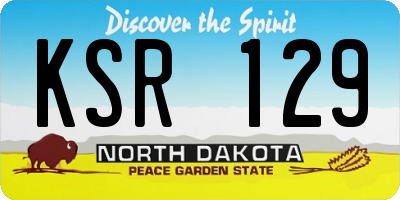 ND license plate KSR129