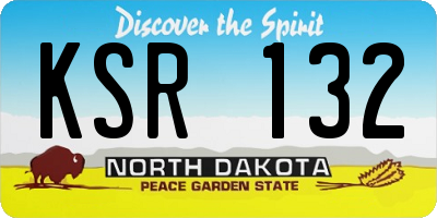 ND license plate KSR132