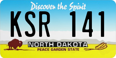 ND license plate KSR141