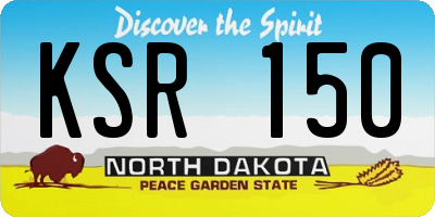 ND license plate KSR150