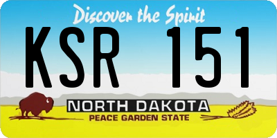 ND license plate KSR151