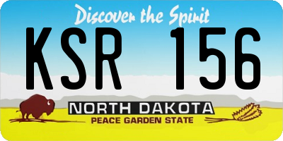 ND license plate KSR156