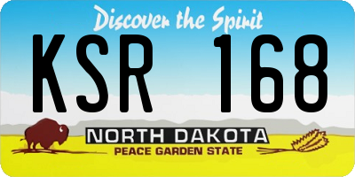 ND license plate KSR168