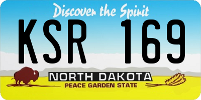 ND license plate KSR169