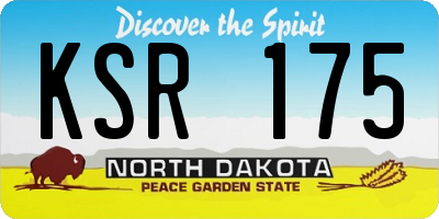 ND license plate KSR175