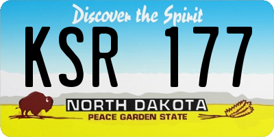 ND license plate KSR177