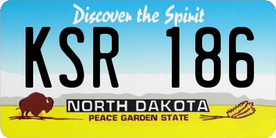 ND license plate KSR186