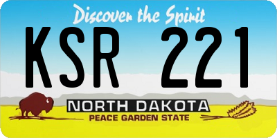 ND license plate KSR221