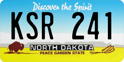 ND license plate KSR241