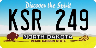 ND license plate KSR249