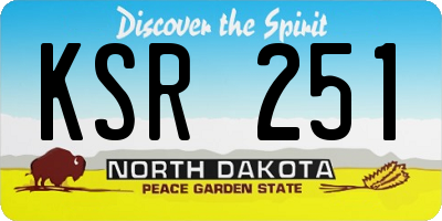 ND license plate KSR251