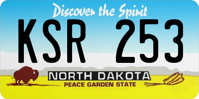 ND license plate KSR253